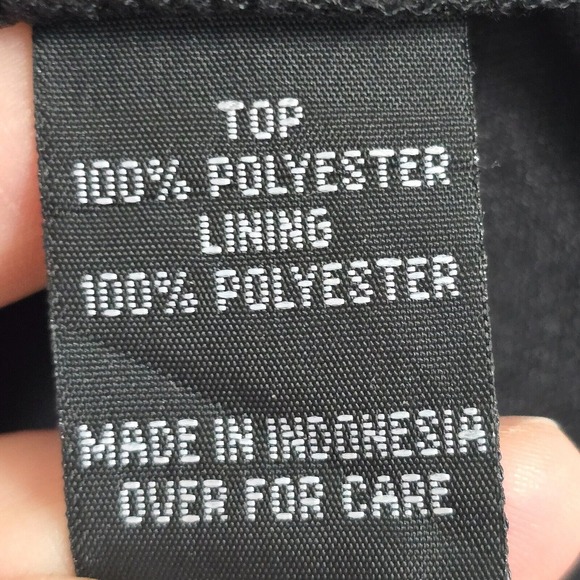 IZ Byer Top Women Medium Black Floral Ruffle Sleeves Lined Fairy Grunge Feminine - Picture 5 of 13